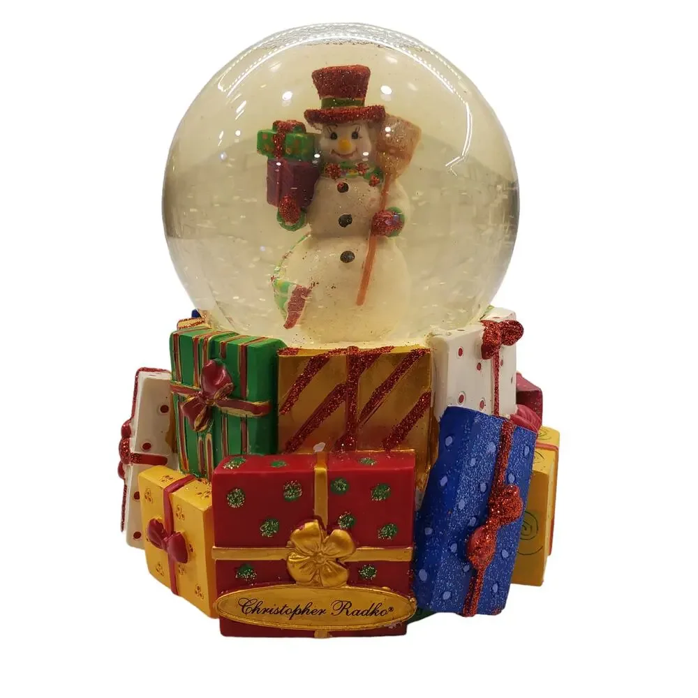 Christopher Radko Musical Snow Globe Snowman Vintage Christopher Radko Christmas